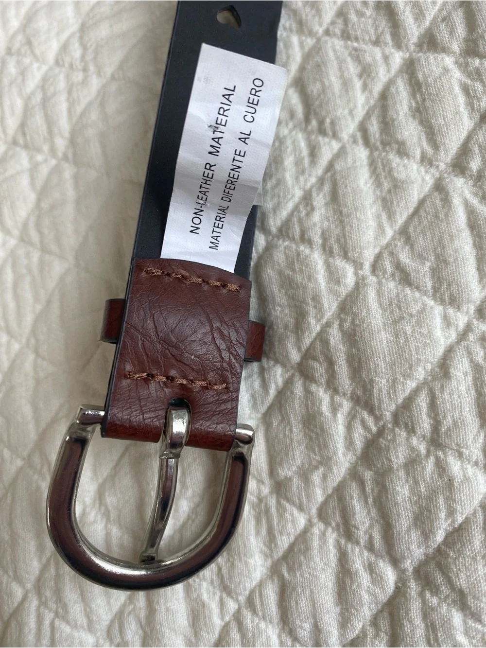 Romantic Coquette Preppy Brown Faux Leather Belt Punched Cut-Out Hearts Small